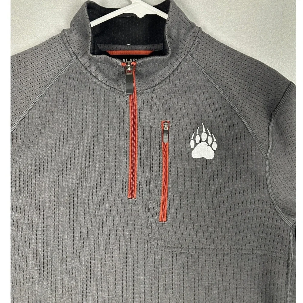 Alaskan Hardgear Duluth Trading Co Sweater Mens Medium Grey Quarter Zip Pullover